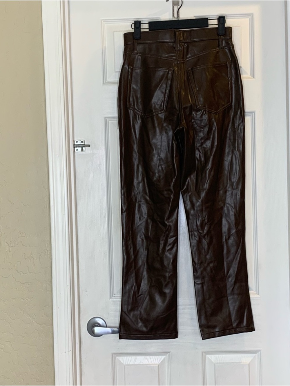 Abercrombie & Fitch The 90s Straight Ultra High Rise Poly Coated Pants Size 2S - Picture 11 of 11